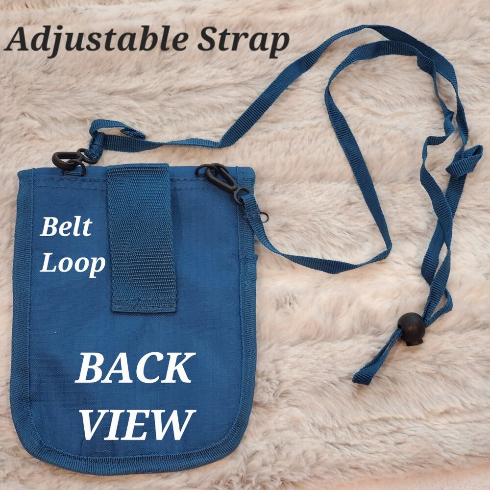 Travelocity Crossbody Blue Travel Wallet - Picture 6 of 7